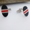 Red and Black silver Cufflinks