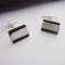 Striped mens cufflinks