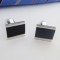 Sterling Silver and black Cufflinks Sterling Silver and black Cufflinks