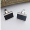 Munich Silver and Onyx Cufflinks