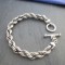 Sterling silver rope chain bracelet