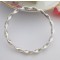 Large twist solid silver bangle