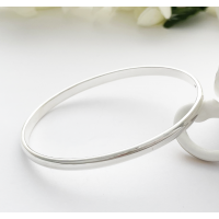 Heidi Silver Oval Bangle