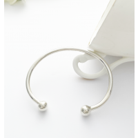 Ladies Silver Torque Bangle