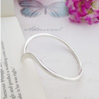 Talia Shaped Silver Bangle