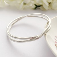 Vanna Twin Wire Crossover Bangle