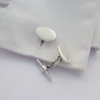 Berlin Plain Oval Cufflinks