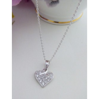 Bethany CZ Heart with Bow