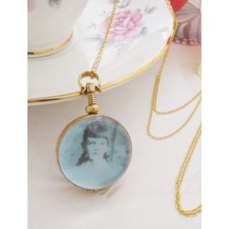 Cleopatra Round Locket Pendant