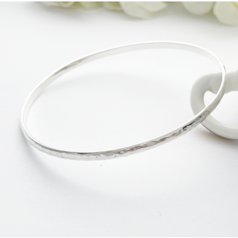 Georgia hammered silver slave bangle bracelet at a great price available to buy online