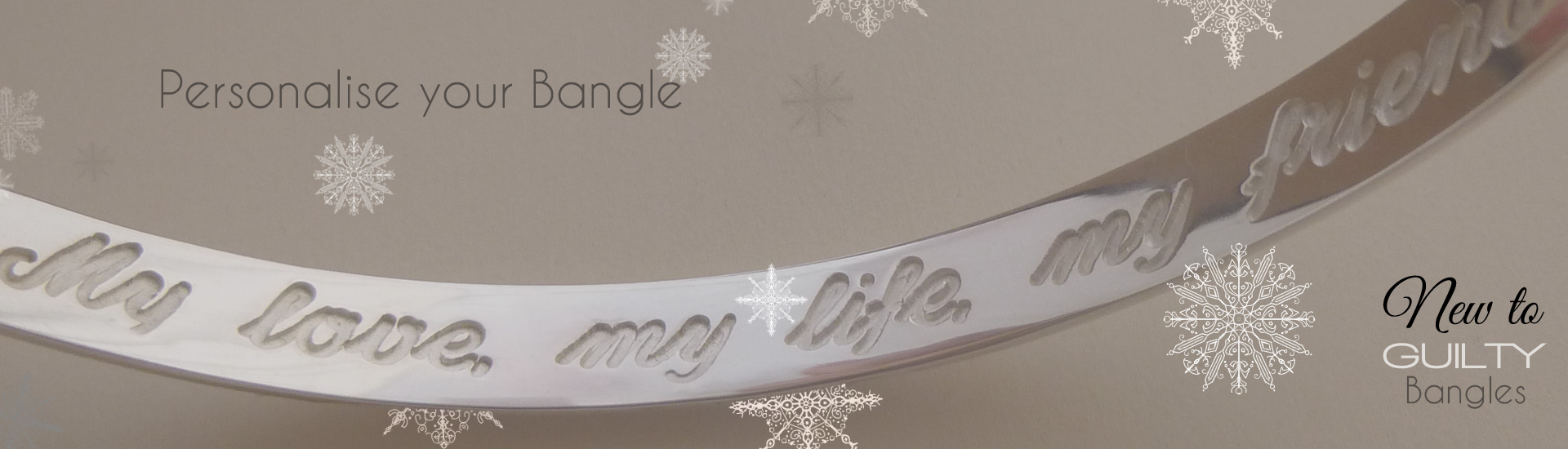 engraved silver bangles from Guilty