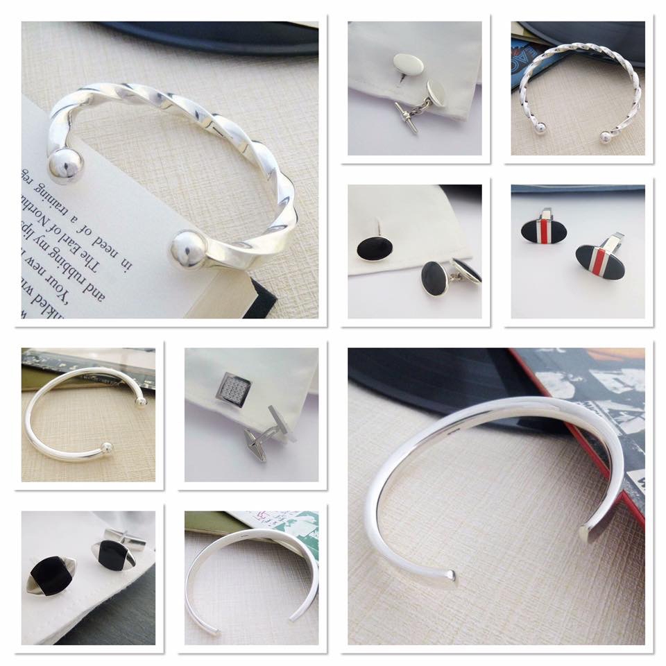 mens silver bangles