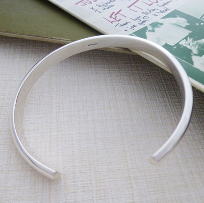 mens urban silver bangle